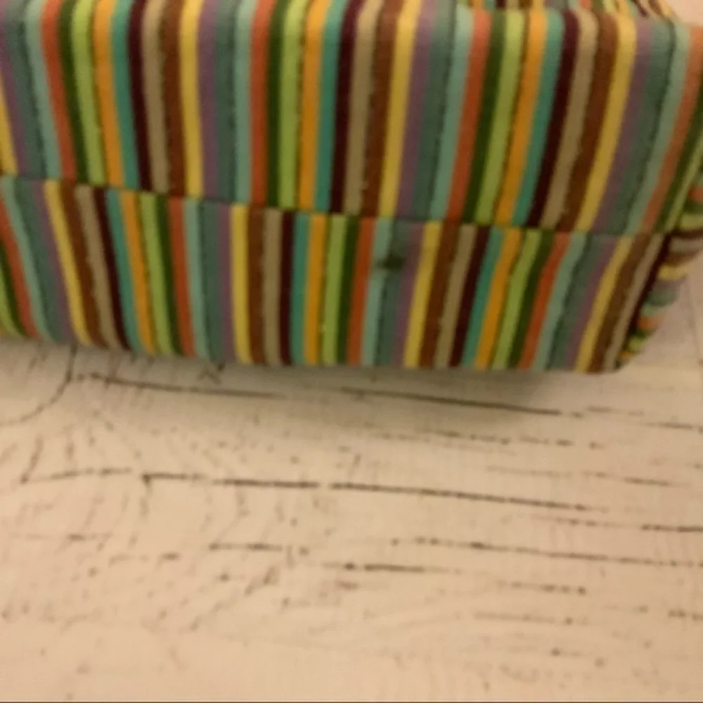 Buco Embroidered floral and striped tote bag